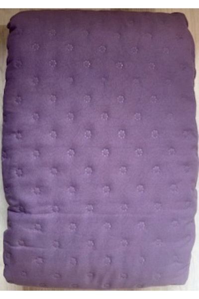 GENÇEV HOME COLLECTİONS Quilted Plain Single Multi-Purpose Cover Plum - 160X220 cm