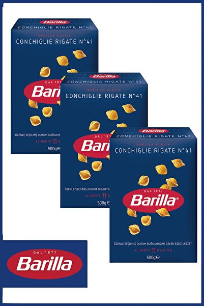 Barilla Conchiglie Mini Midye Makarna 500 G X 3 Adet