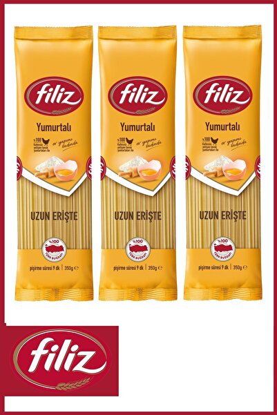 FİLİZ Filiz Yumurtalı Uzun Erişte 350 gr X 3 Adet