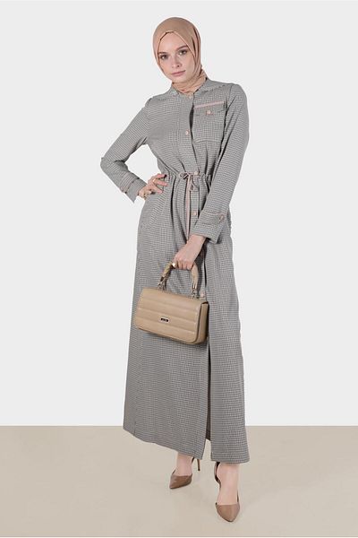 Alvina Μπουφάν Gingham 10590 - Συγκεντρωμένη μέση