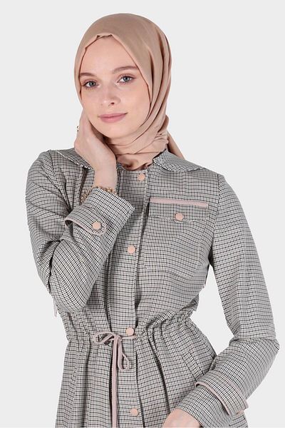 Alvina Μπουφάν Gingham 10590 - Συγκεντρωμένη μέση