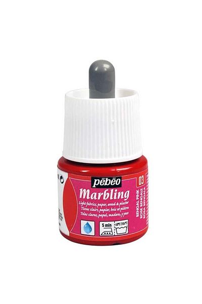 Pebeo 45ml Bengal Pink - Marbling Marbling Paint Bottle