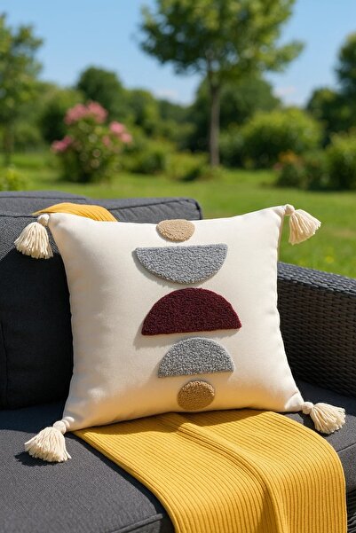 SAYMİNE رمي وسادة التطريز لكمة (مخلب) هدية زخرفة اليدوية اليدوية لكمة غطاء وس...