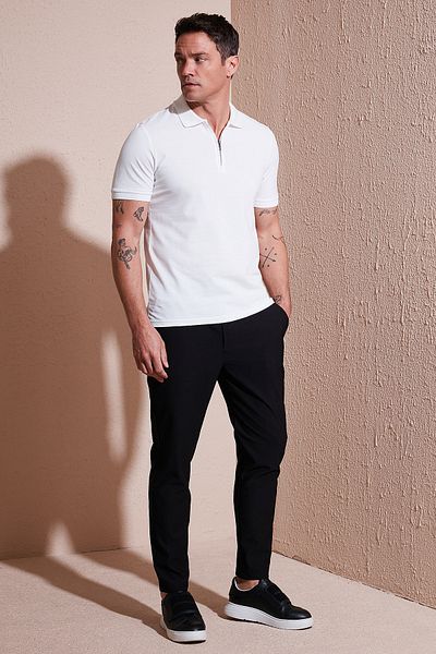 Buratti Stretch Regular Fit Κανονική μέση ίσιο πόδι Jogger Παντελόνι Ανδρικό Παντελόνι CF25617953