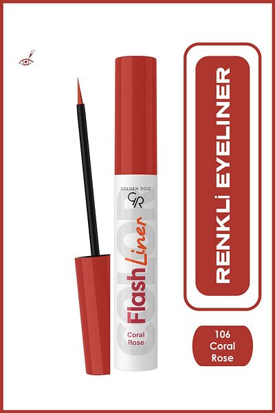 Golden Rose Flash Liner Colered Eyeliner No:106 Coral Rose - Colored Eyeliner