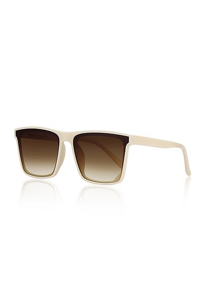 Kinary Cream Shiny Sunglasses - 2043 Model
