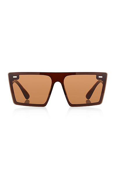 Kinary Unisex Sunglasses Brown Shiny 1019
