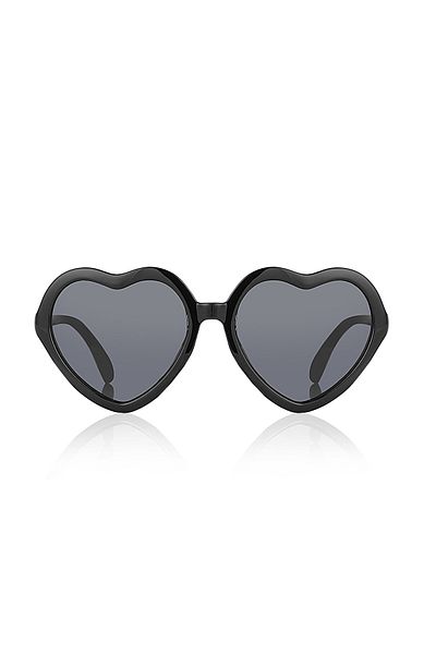 Kinary Uv400 Protection Heart Style Children's Sunglasses Black 4024