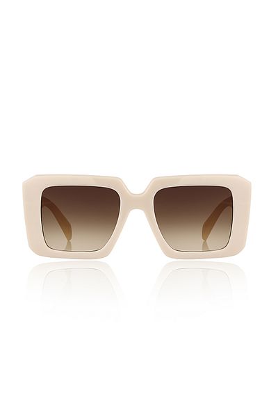 Kinary Shiny Cream Sunglasses - 1056 Model