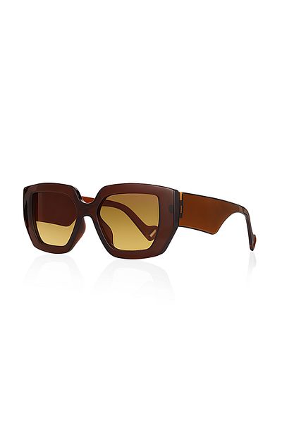 Kinary Unisex Sunglasses Brown Shiny 1030