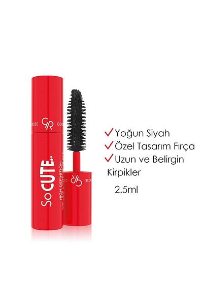 Golden Rose So Cute High Definition Volume Mascara Intense Black Mini Mascara 2.5 ml