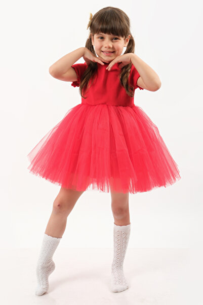 girls short sleeve extra fluffy tutu skirt birthday princess party dress