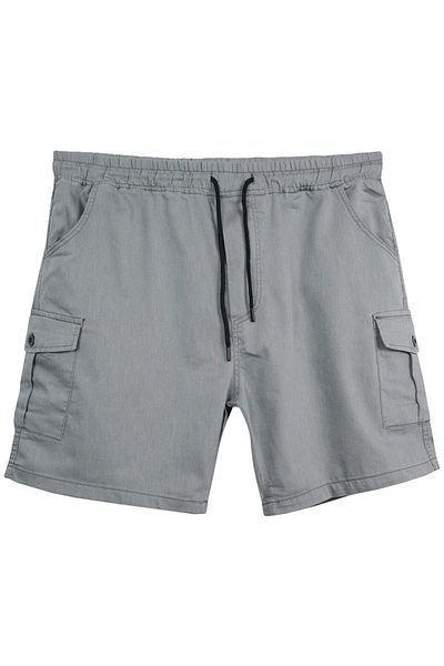 tambattal Large Size Lycra Denim Shorts with Cargo Pockets