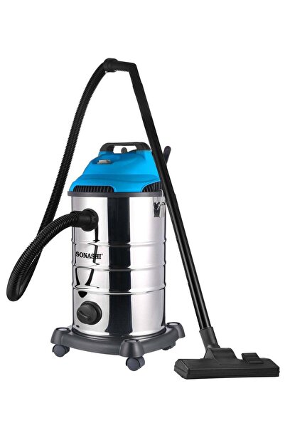 sonashi 30L Wet & Dry Vacuum Cleaner - Multi Stage Filtration | Strong Suction with Blow Function | Low Nois