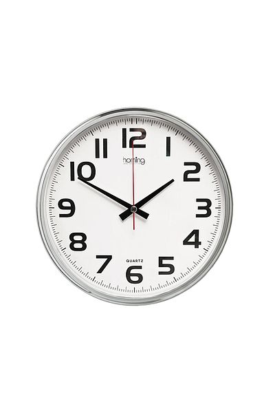 HOMİNG Μοντέρνο ρολόι τοίχου με πλαίσιο Homing Chrome 28 cm 241865