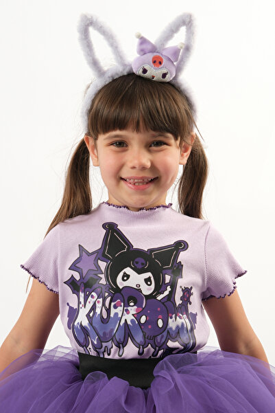 Milangel kısa kollu kromi temalı yazlık kız çocuk tütü etekli takım