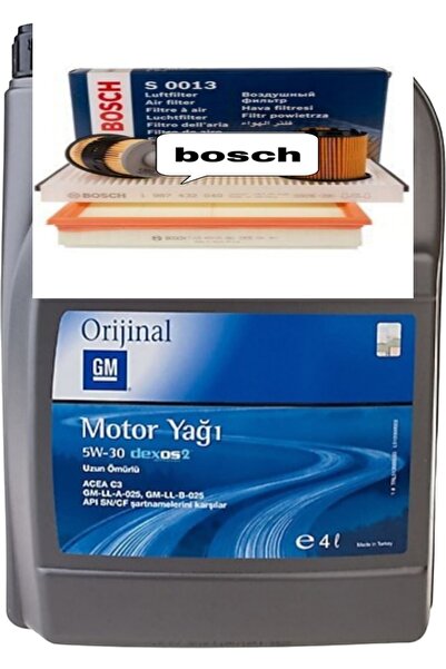 GM Orijinal 5W-30 dexos2 4lt dpf li yağ+ Bosch Hyundai İ30 1.6 Crdi Filtre Ba...