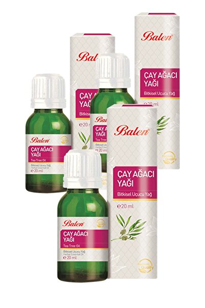 Balen زيت شجرة الشاي العشبي الطبيعي - 3 علب 20 مل للعناية بالشعر والبشرة