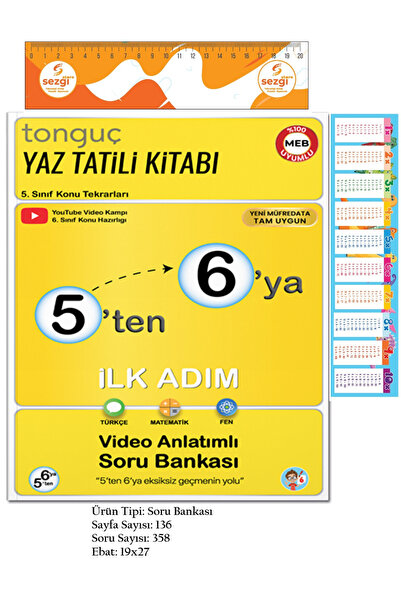 Tonguç Yayınları 5'ten 6'ya Hazırlık Kitabı 2025 Yaz Tatili Yenilenmiş Baskı