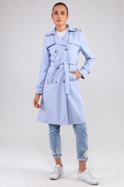 Jamila Orta Boy Kadın Astarlı Trençkot