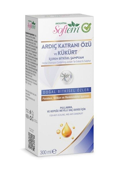 Softem 300 Ml Herbal Shampoo - Containing Juniper Tar and Sulfur