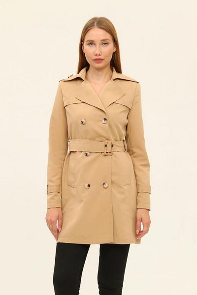 Jamila Summer Unlined Gabardine Fabric Short Women's Trench Coat