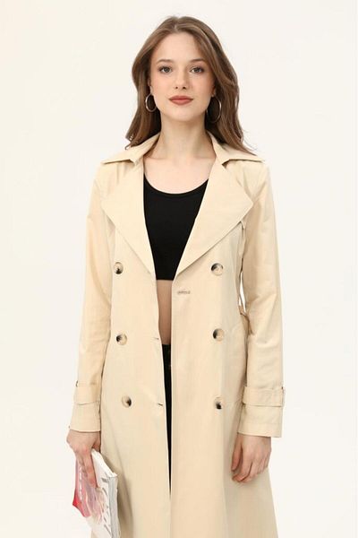 Jamila Women's Summer Mid Length Trench Coat