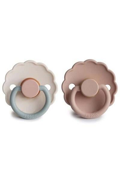 Frigg Daisy Double Rubber Pacifier - 6-18 Months Cotton Candy / Blush
