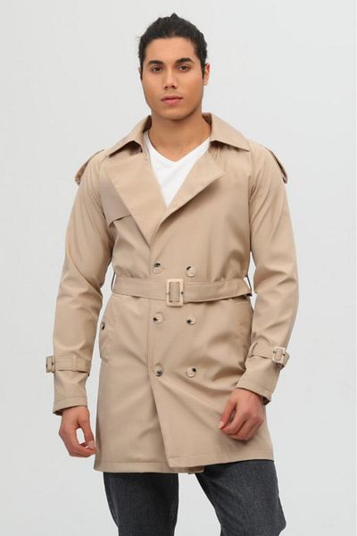 Jamila Slim Fit Men's Trench Coat