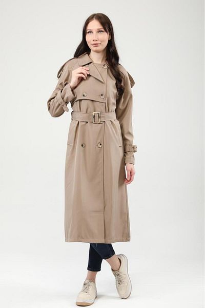 Jamila Raglan Sleeve Seasonal Lined Long Trench Coat, Cap