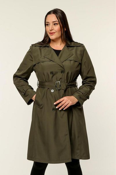 Jamila Medium Size Women's Large Size Seasonal Trench Coat