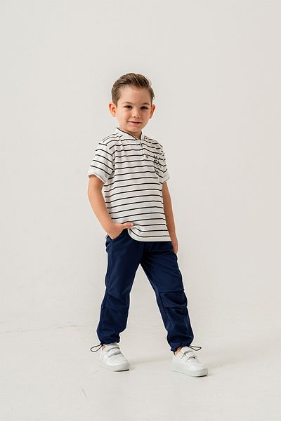 e-çocuk Male Child Short-Sleeve Stripe Suit 60288