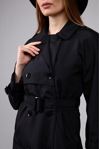 Jamila Reglan Kol Mevsimlik Astarlı Uzun Trençkot,kap