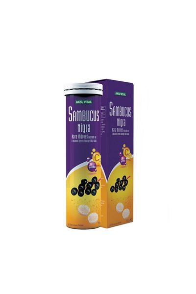 Aksu Vital Aksuvital Sambucus Nigra - 20 Tablets Karamürver C Vaitamini