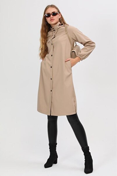 Jamila Kadın Spor Kapüşonlu Trençkot - Kap