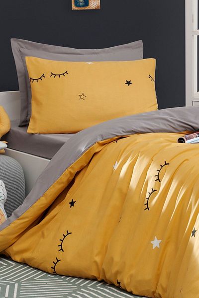 Eponj Home Set cuvertură de pilota galbenă, ușor de călcat