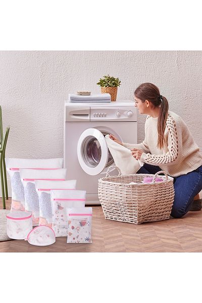 Primo Plus 7Pcs Mesh Laundry Bags for Delicates with Premium Zipper, Travel Storage Organize Bag