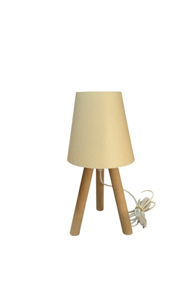 CONANA Three Leg Mini Wooden Lampshade (Pvc Ecru Head)