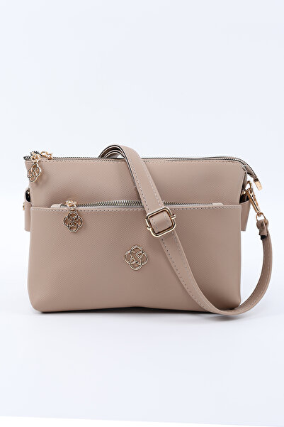 SHAKA Mink Shk226 Faux Leather, Zippered 3 Compartment Hand, Arm and Shoulder Bag