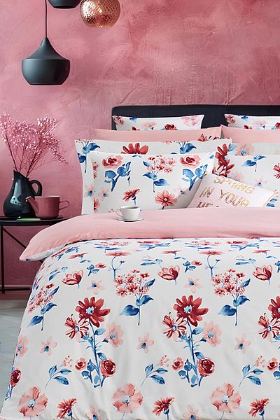 İQON Double Elastic Duvet Cover Set - Dai̇sy White