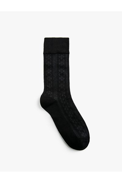 Koton Basic Socket Socks Geometric Patterned
