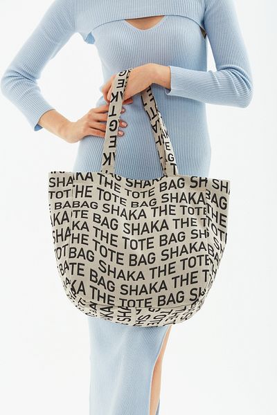 SHAKA Mink U50 Canvas Fabric, Single Compartment, Snap Closure, the Tote Bag Printed Shoulder Bag