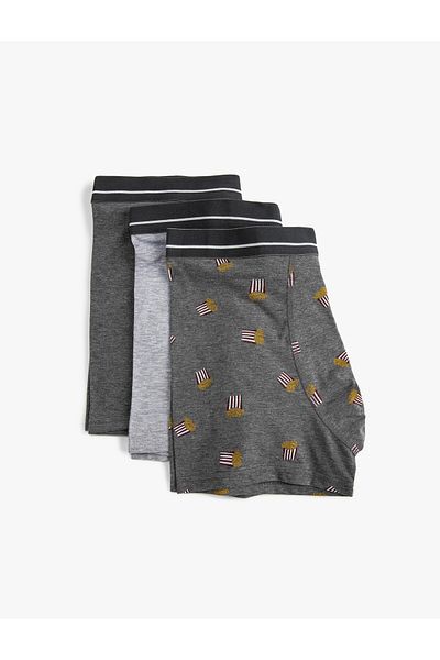 Koton 3-Piece Boxer Set Fun Print Detailed Cotton