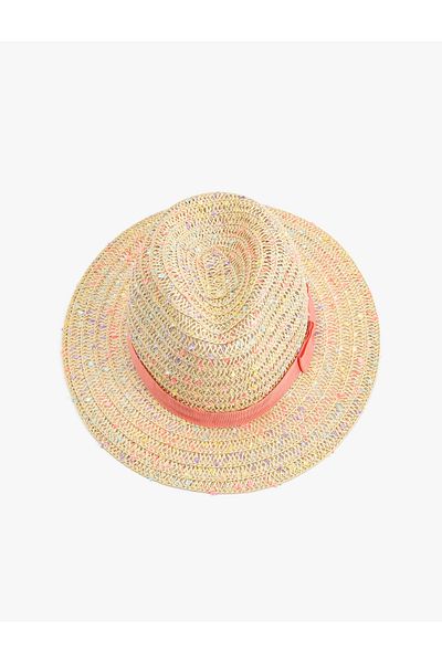 Koton Straw Hat with Bow Detail