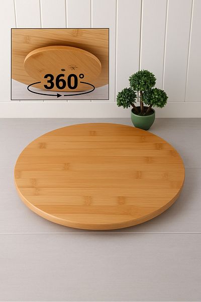 Balsa Grup Dpt-32, 31 Cm Pizza Presentation Board with Rotating Stand