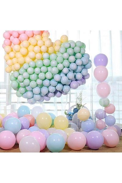 Deniz Party Store 12" Blue Macaron Balloon for 10 Pieces