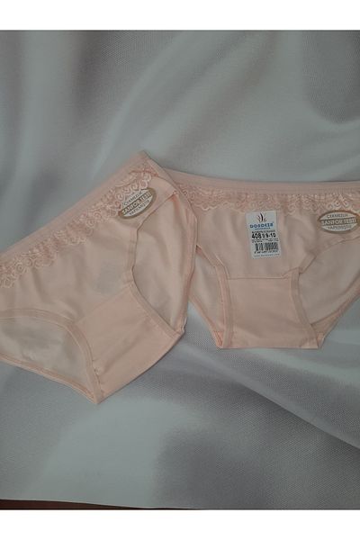 Butik Powder Color 100% Cotton Top Exquisite Lace Girls Child Combed Cotton Panties