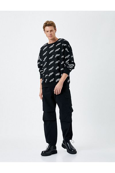 Koton Parachute Trousers Loose Cut With Stopper Cargo Pocket Detail