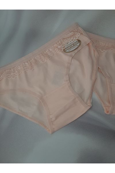 Butik Powder Color 100% Cotton Top Exquisite Lace Girls Child Combed Cotton Panties