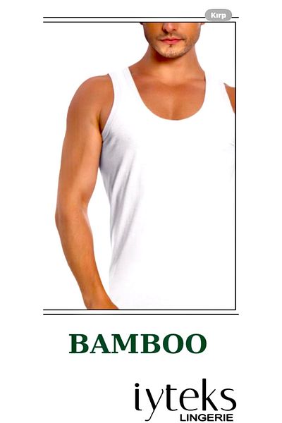 İki Yıldız Men's Bamboo Undershirt 6 Pcs